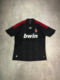 AC Milan Away Football Shirt 2008/09 Black Red – Vintage Adidas Bwin Jersey