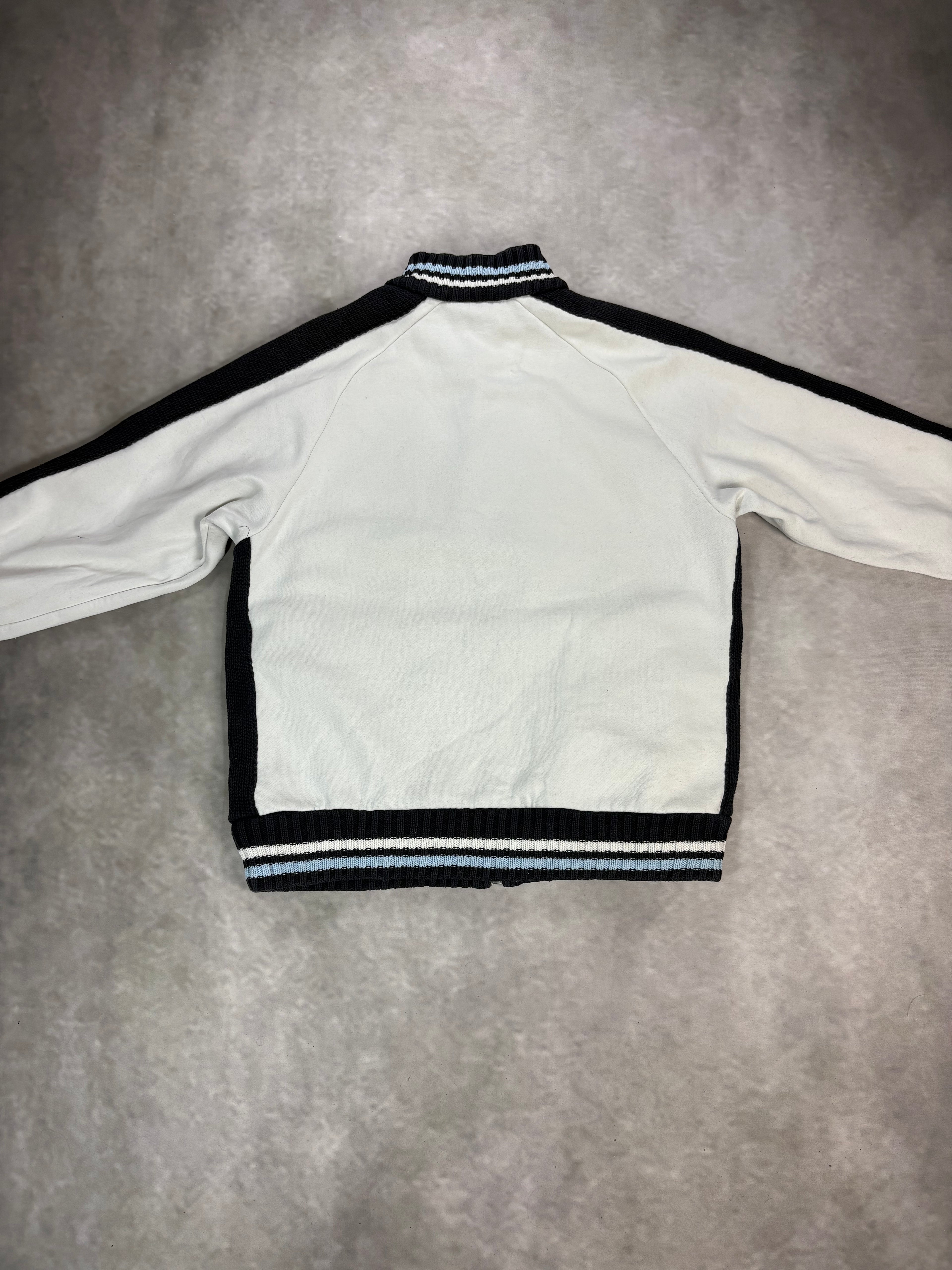 Lotto Track Zip Jacket White Navy – Vintage Y2K Sportswear (M)