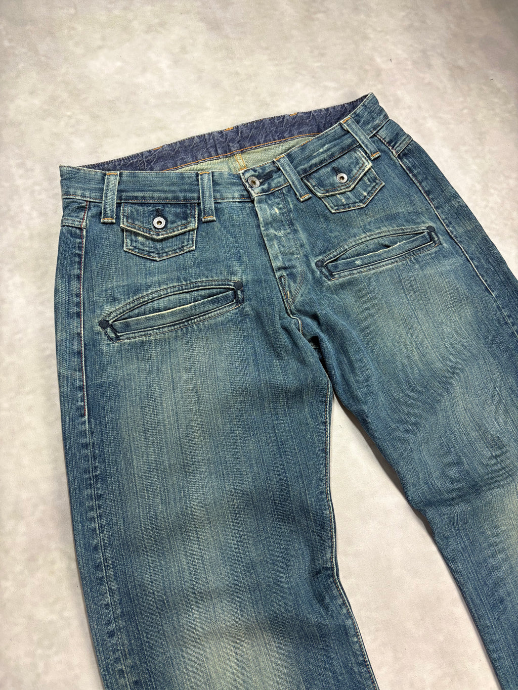 Baggy G-Star RAW Distressed Jeans – Vintage Denim Pants (W32)