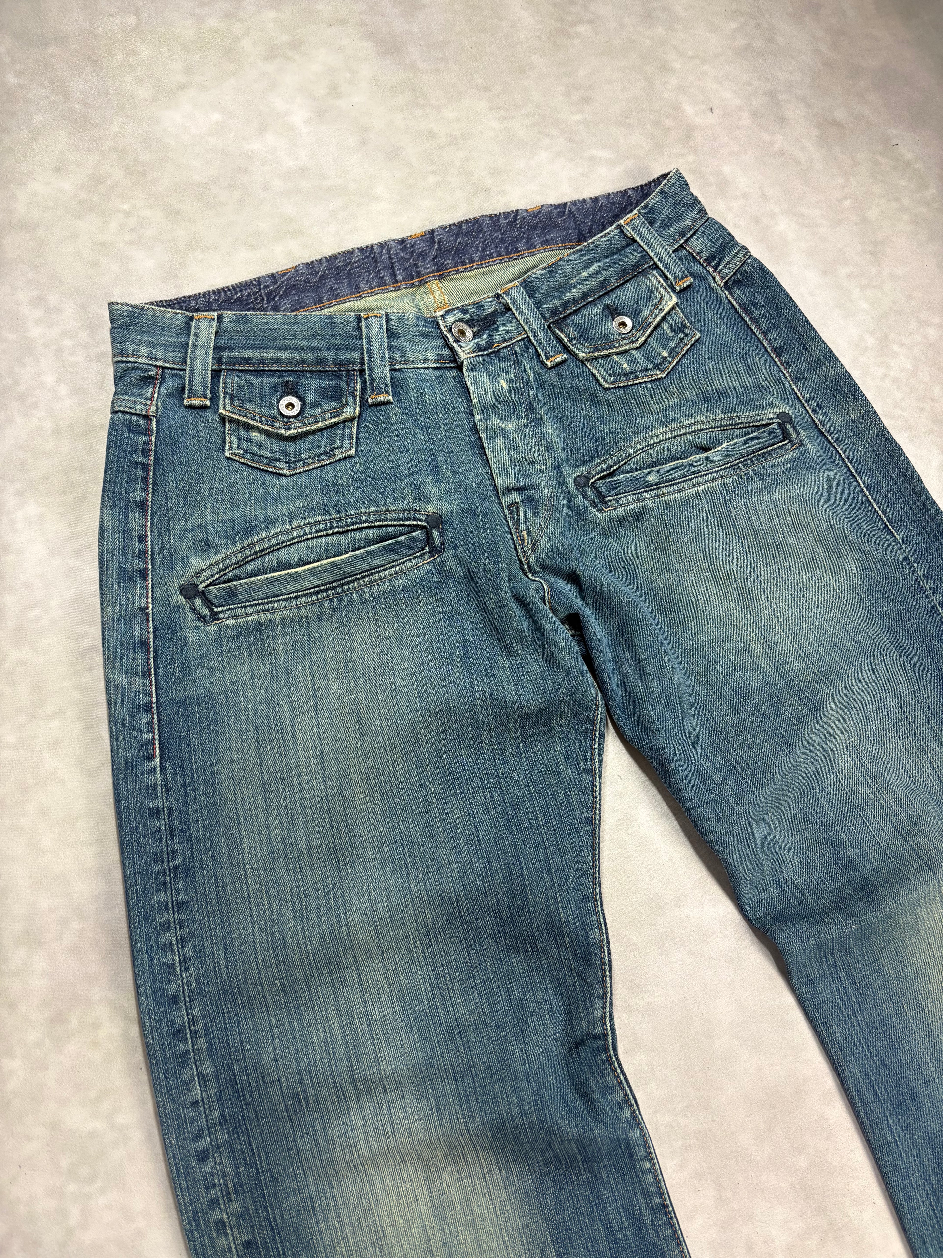 Baggy G-Star RAW Distressed Jeans – Vintage Denim Pants (W32)