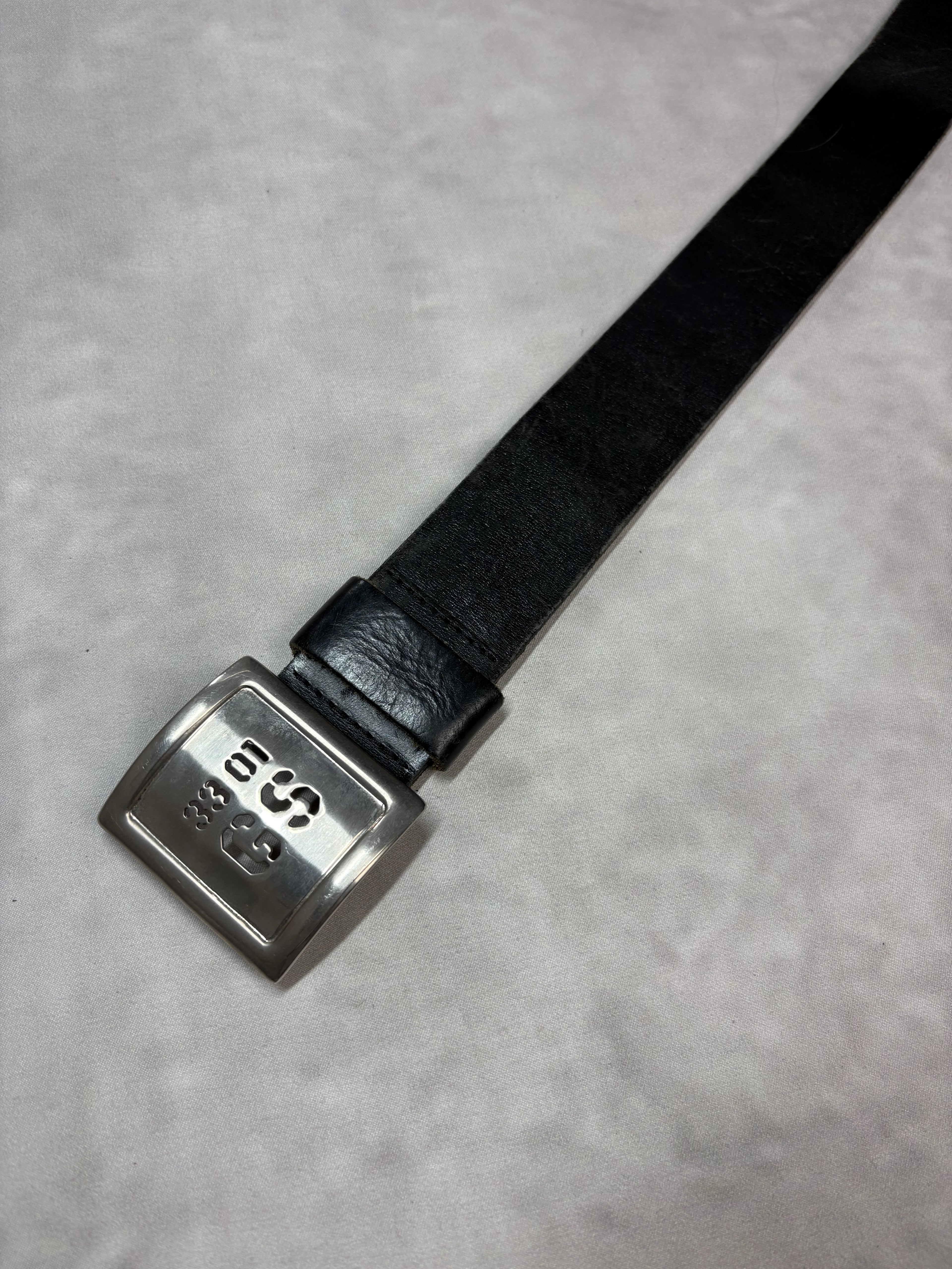 Vintage GS 33 01 Leather Belt Black – Y2K Leather Belt
