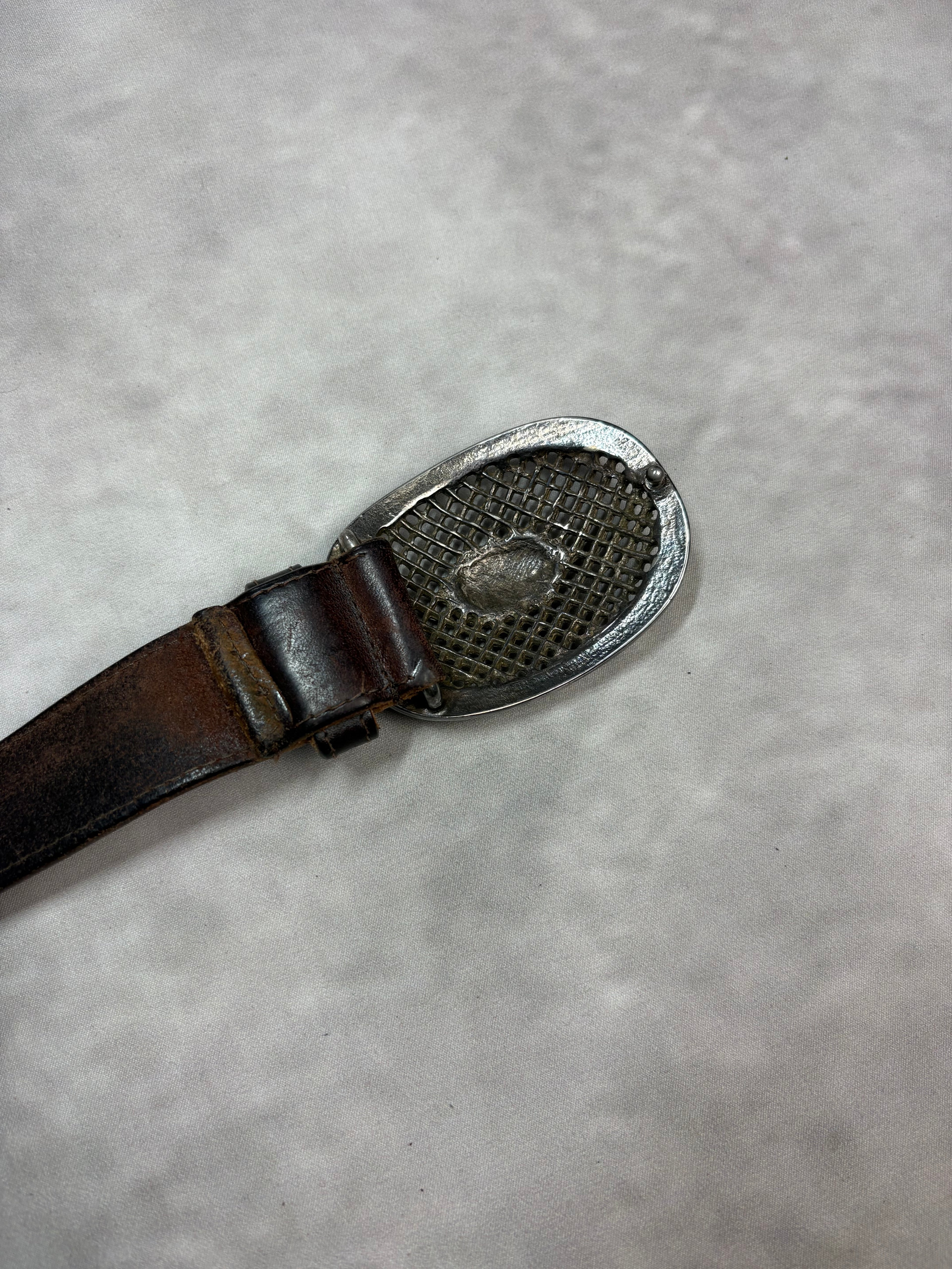 Vintage Emporio Armani Leather Belt Brown – Y2K Designer Accessory