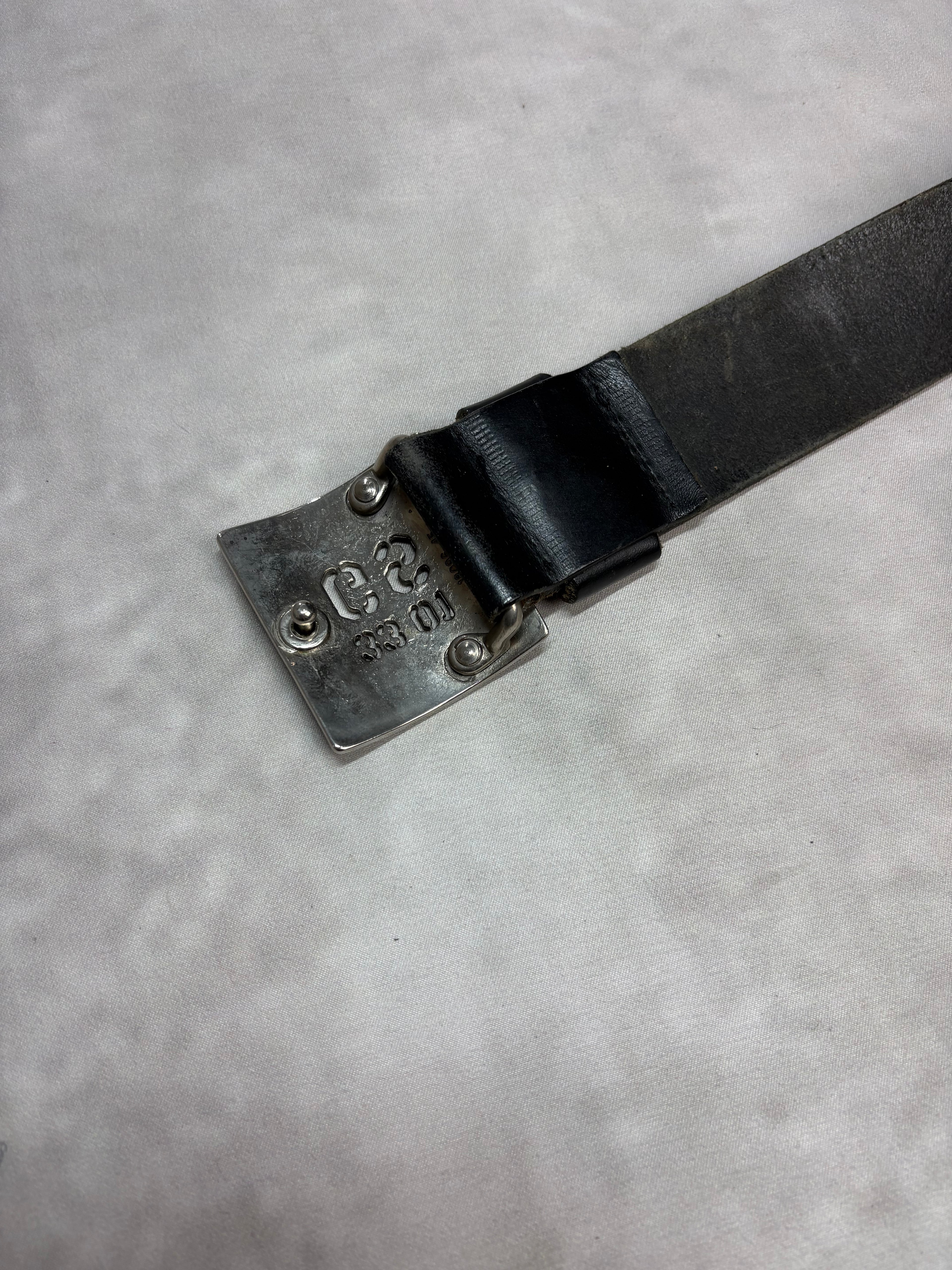 Vintage GS 33 01 Leather Belt Black – Y2K Leather Belt