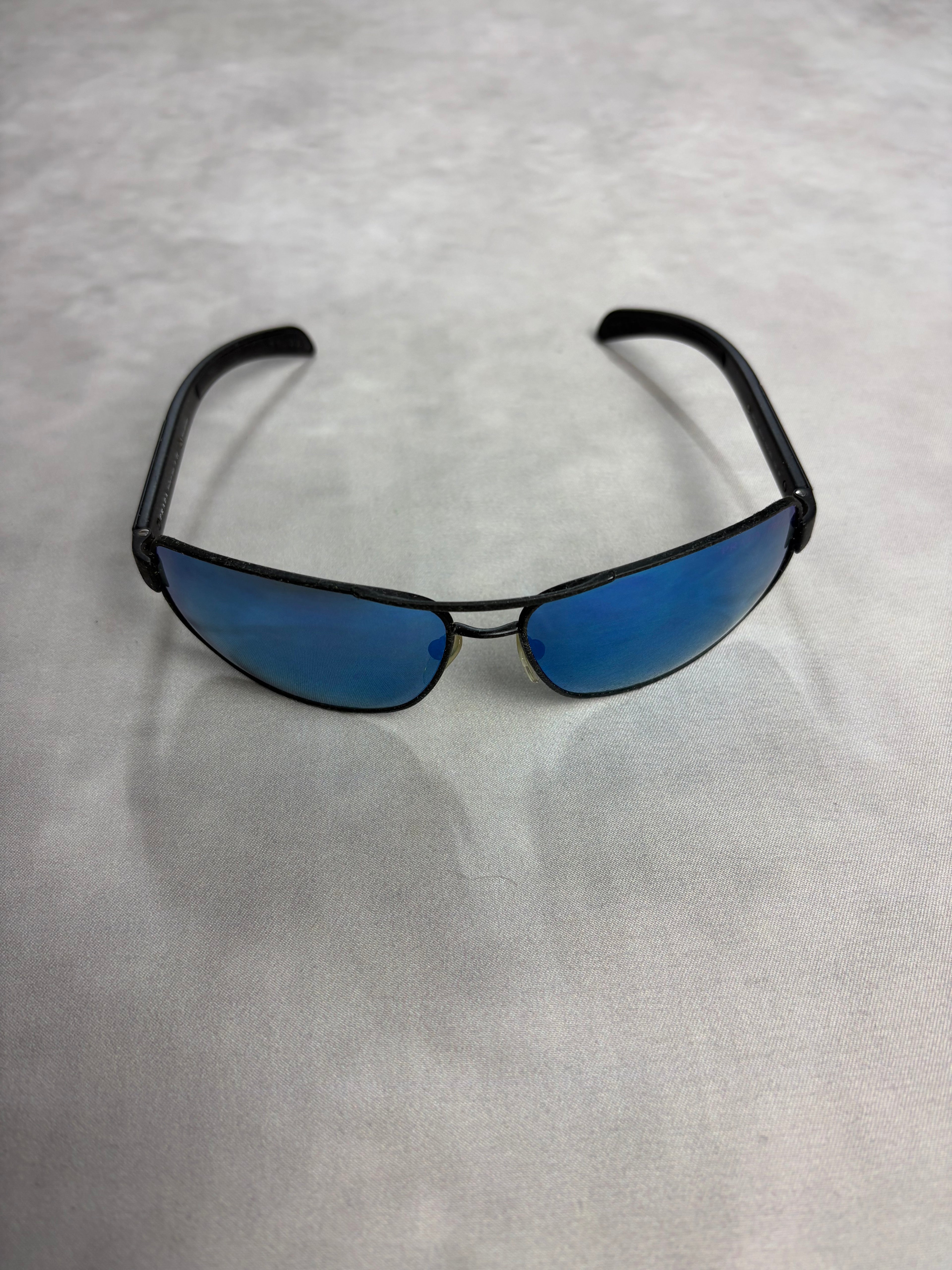 Prada Sport Sunglasses Black Red – Vintage Y2K Shield Shades