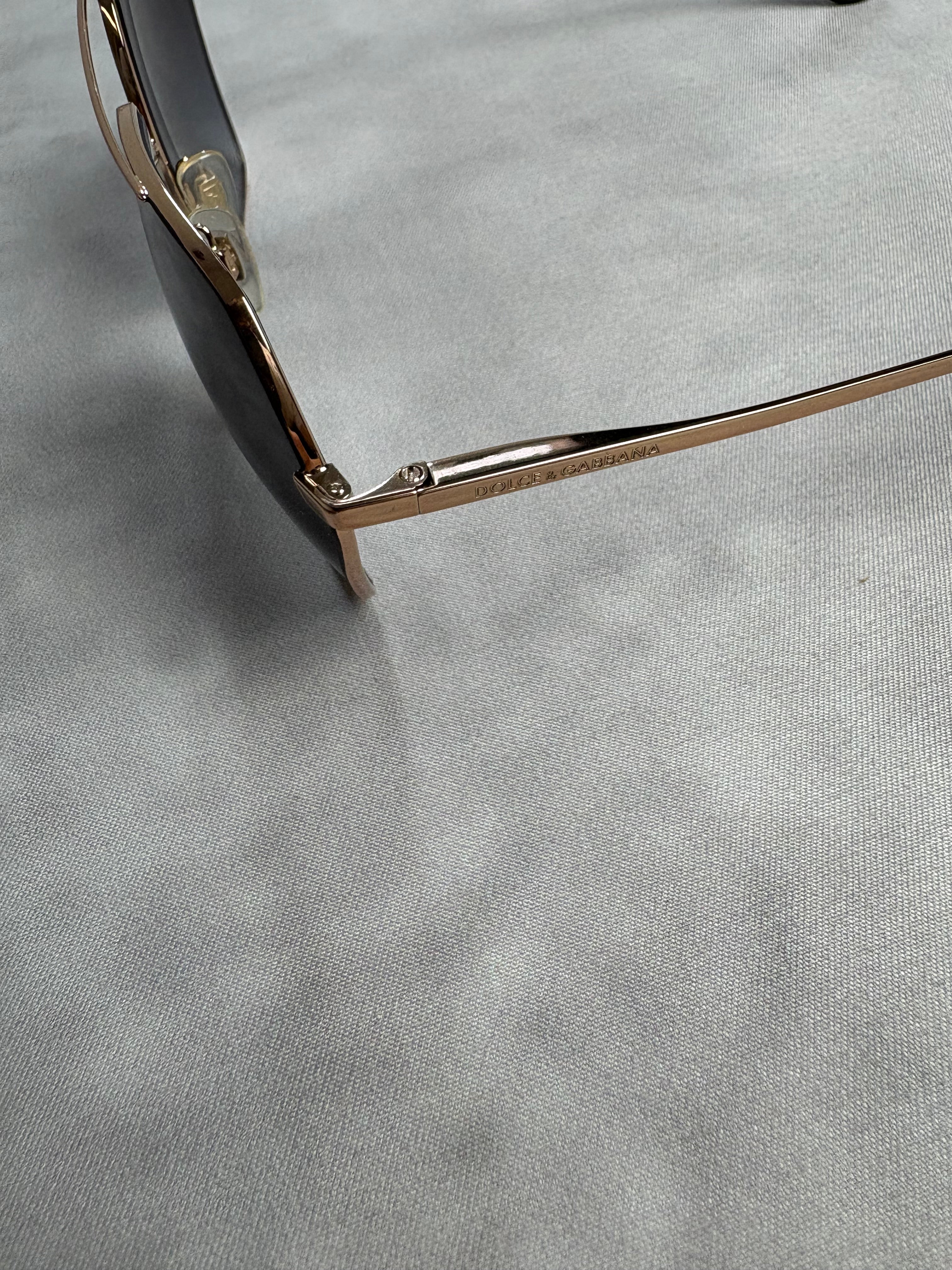 Dolce & Gabbana Aviator Sunglasses Gold Black – Vintage Designer Eyewear