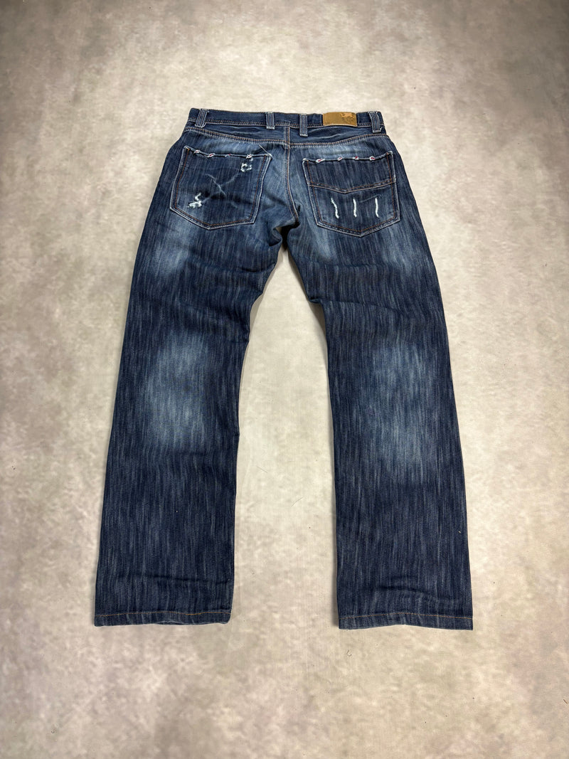 Distressed Diesel Straight Fit Jeans