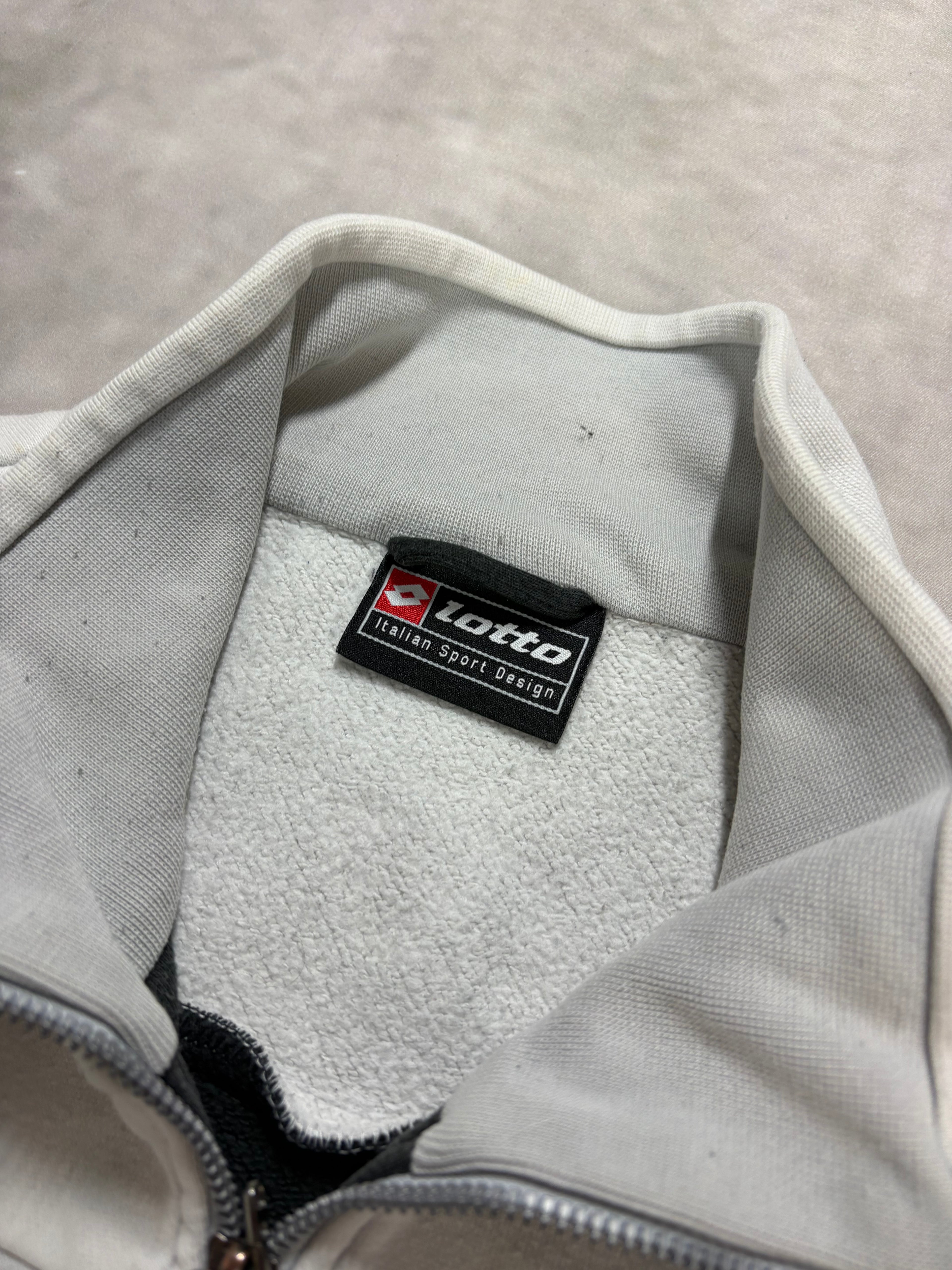 Lotto Track Zip Jacket Black White – Vintage Y2K Sportswear (XL)