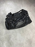 Vintage Nike Y2K Mini Duffel Bag – Black Pixel Pattern Shoulder Bag