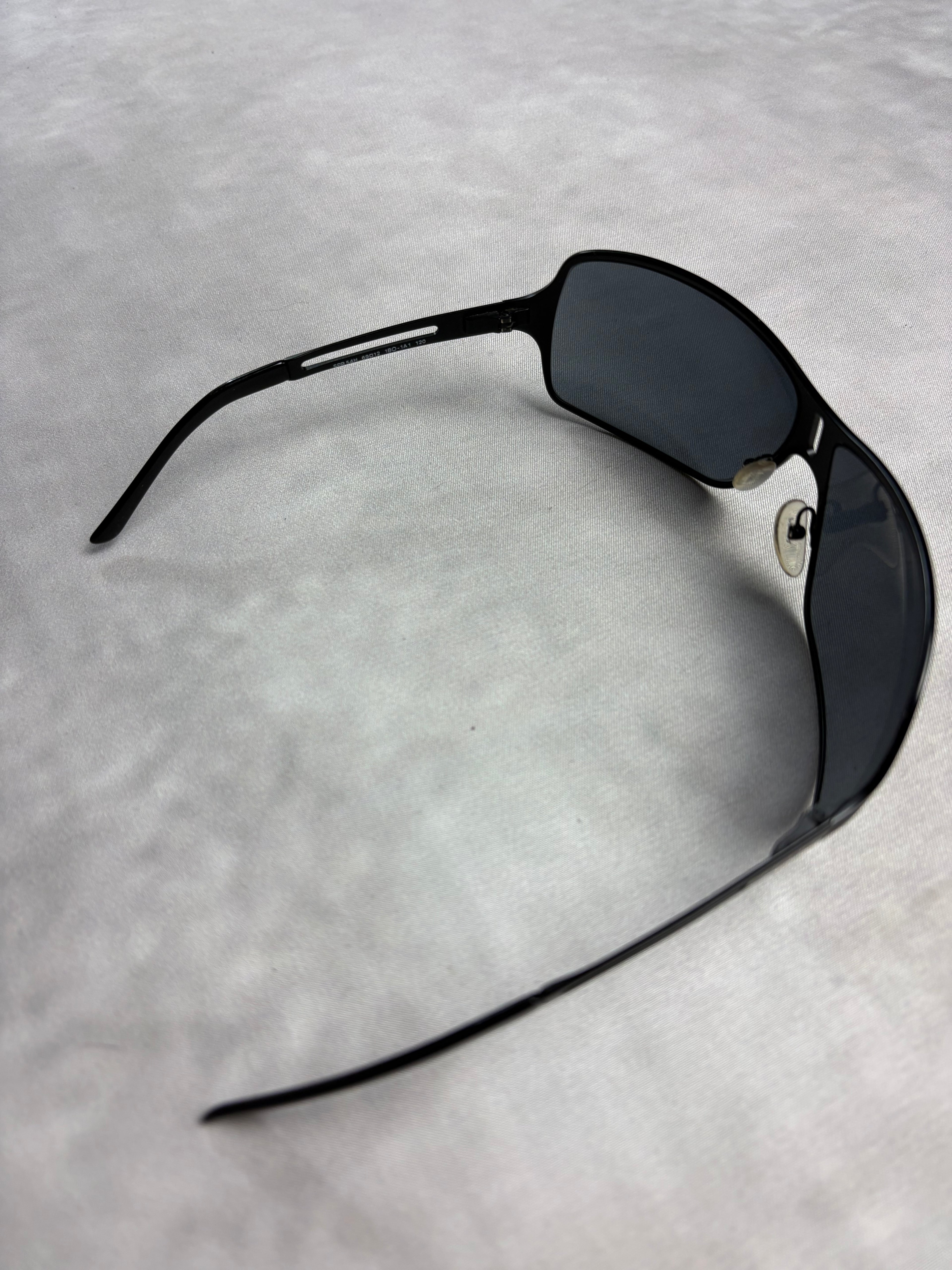 Vintage Prada Sport - Shield Sunglasses Black Y2K