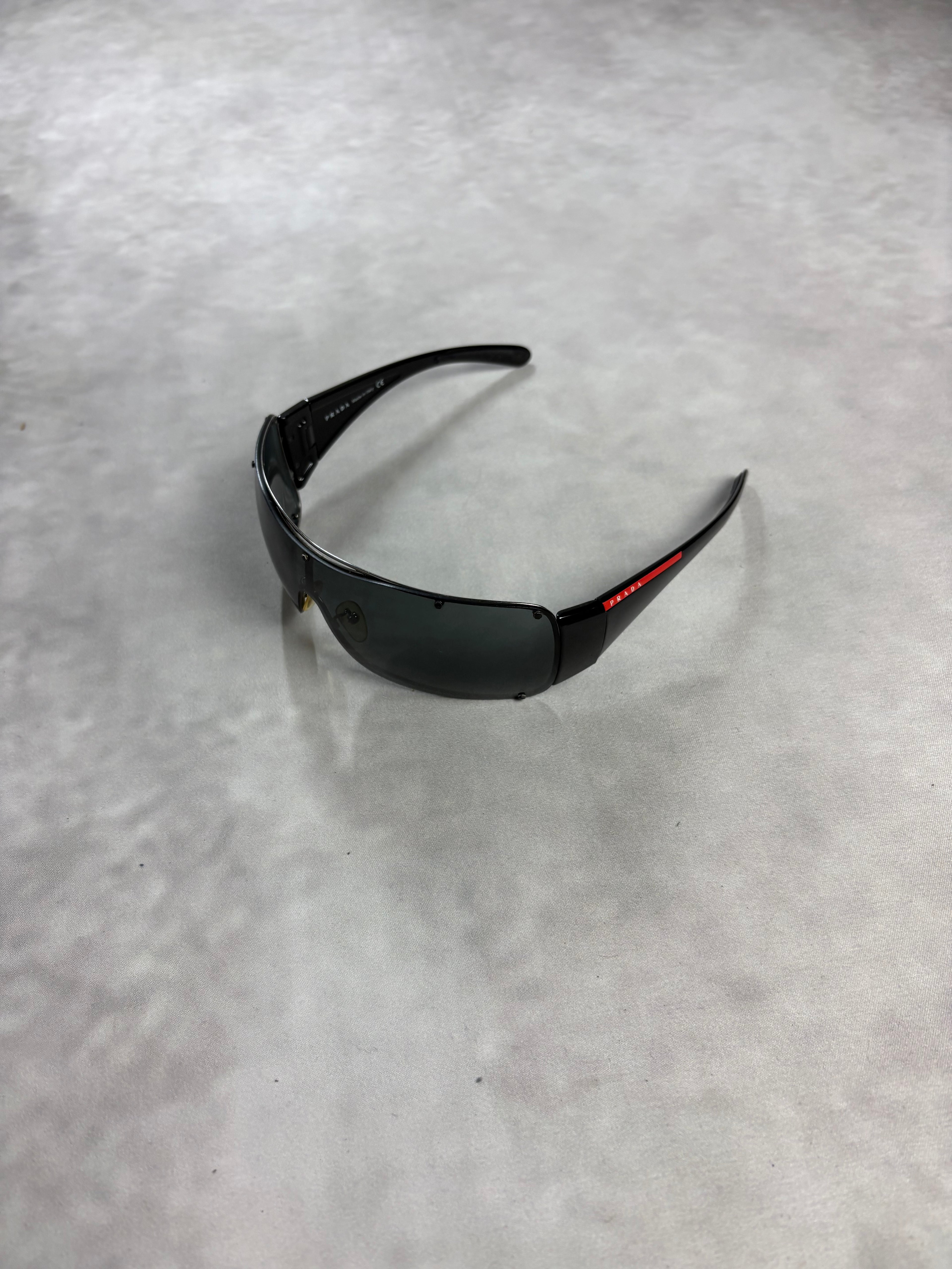Vintage Prada Linea Rossa Shield Sunglasses – Y2K Sport Visor Shades