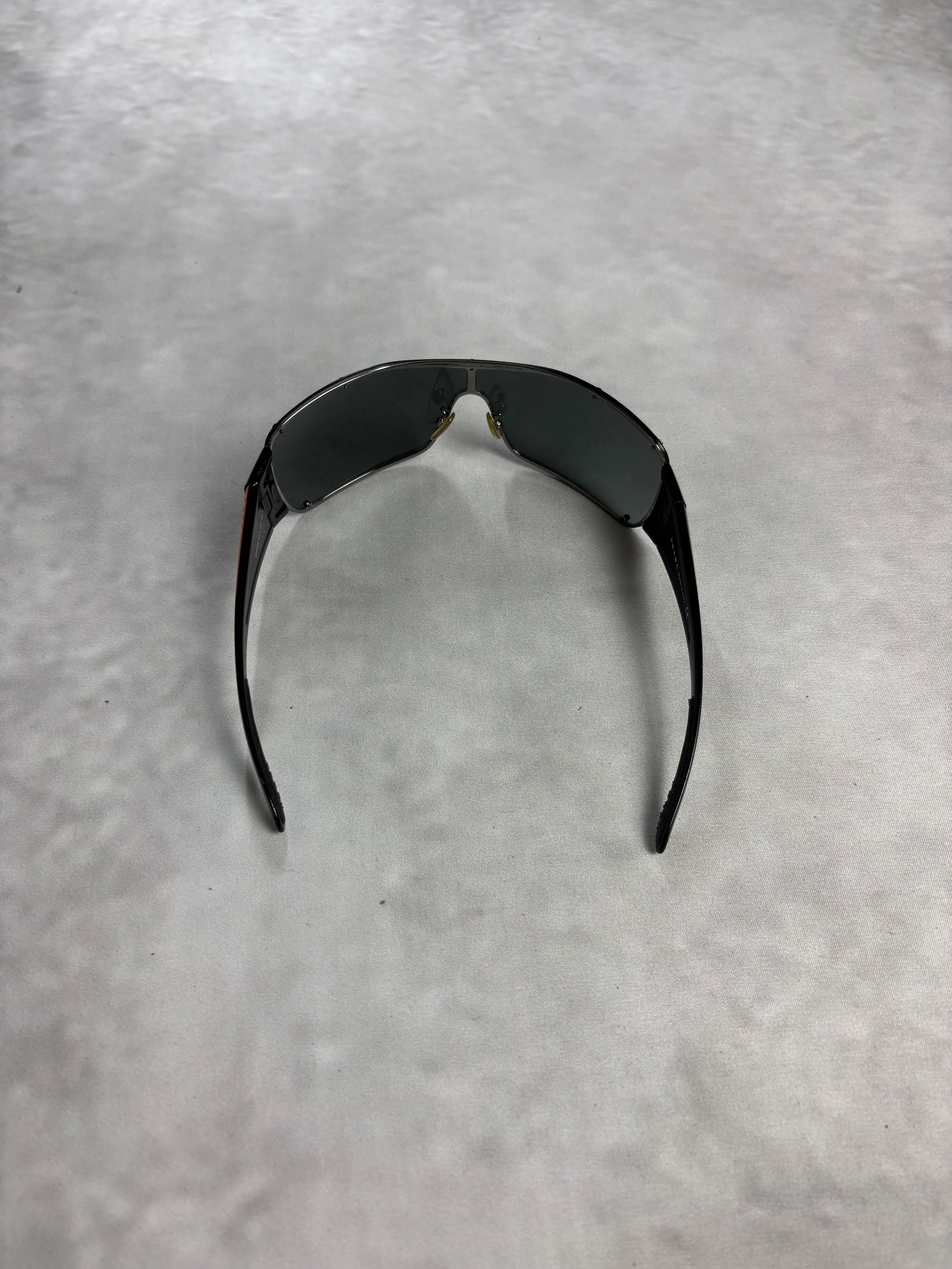 Vintage Prada Linea Rossa Shield Sunglasses – Y2K Sport Visor Shades
