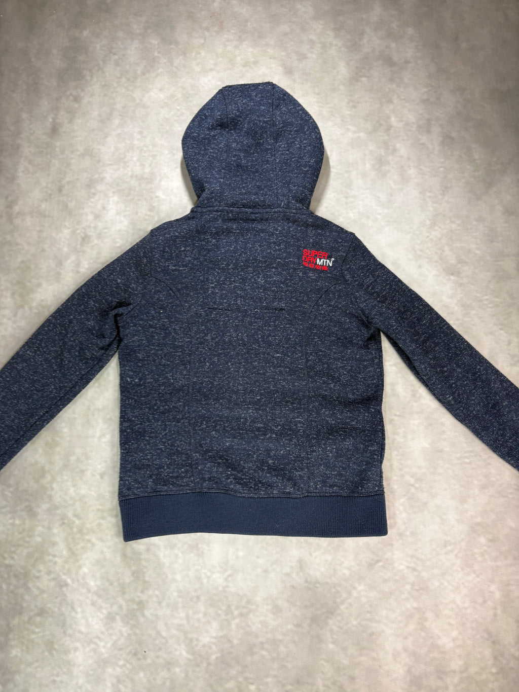 Superdry Mountain Fleece Zip Hoodie Navy Red (M)