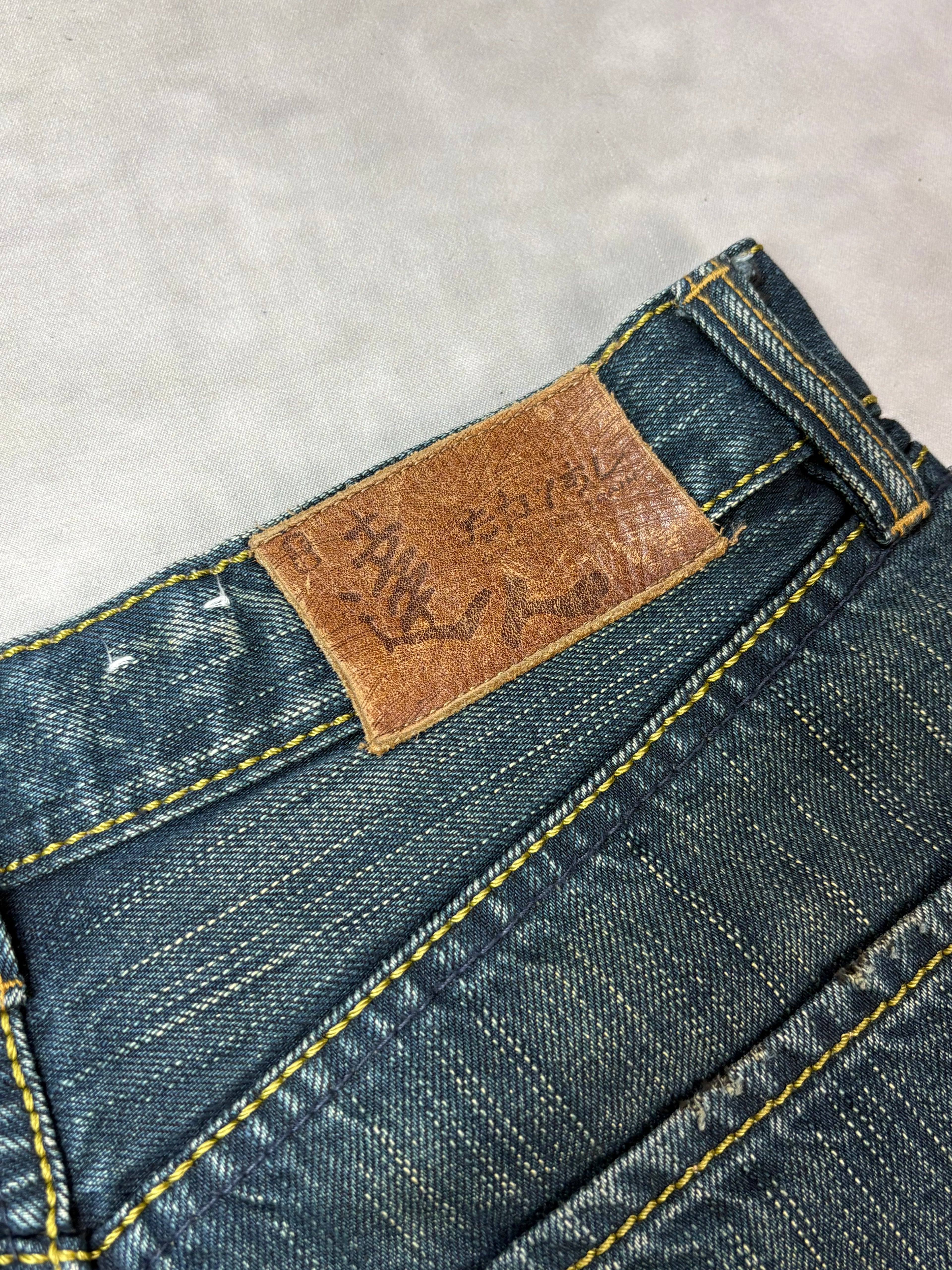 Vintage Big Train Osaka Baggy Jeans – Japanese Embroidered Denim (M)