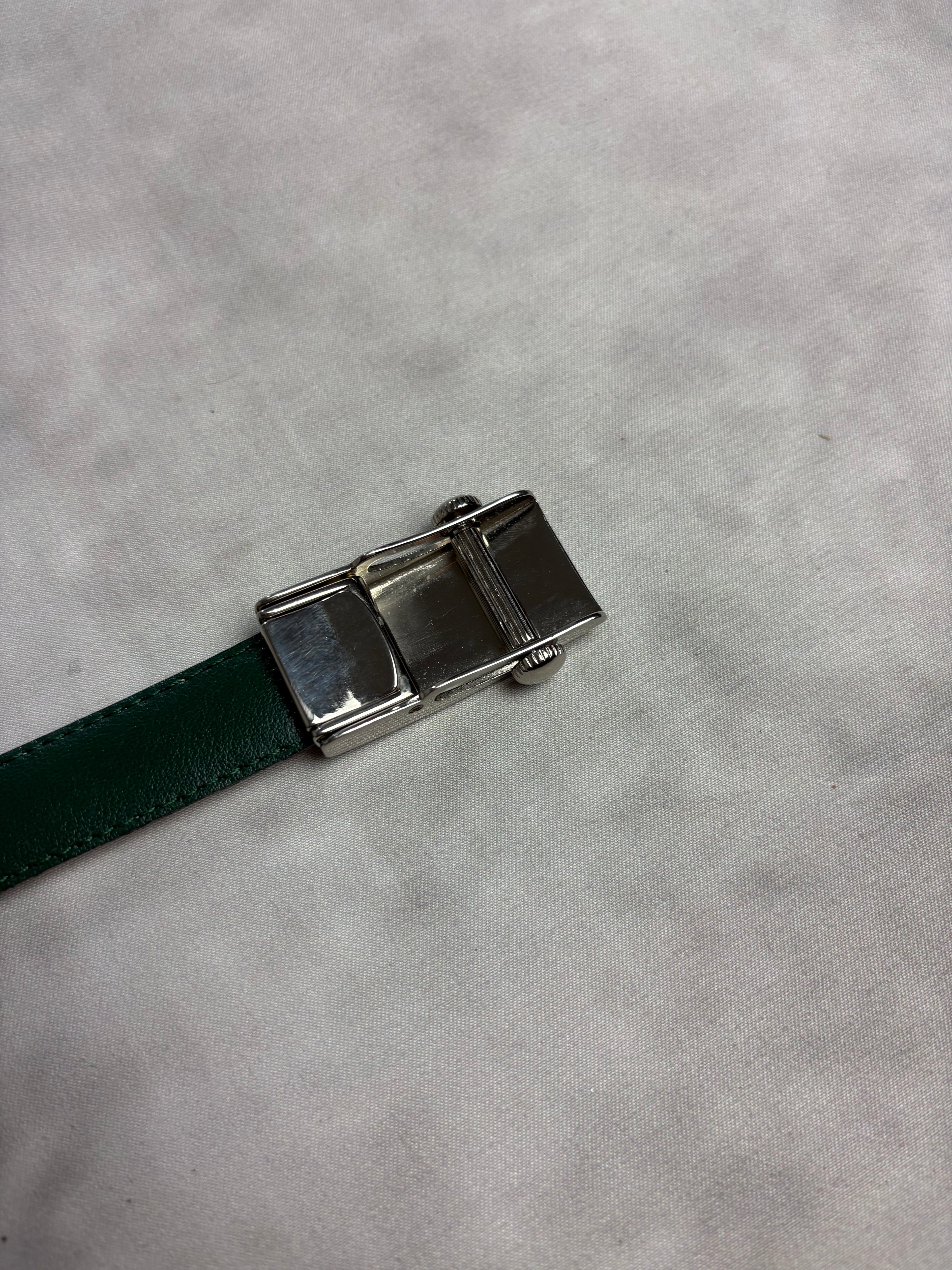 Lacoste Leather Belt Cream Green – Vintage Minimal Belt