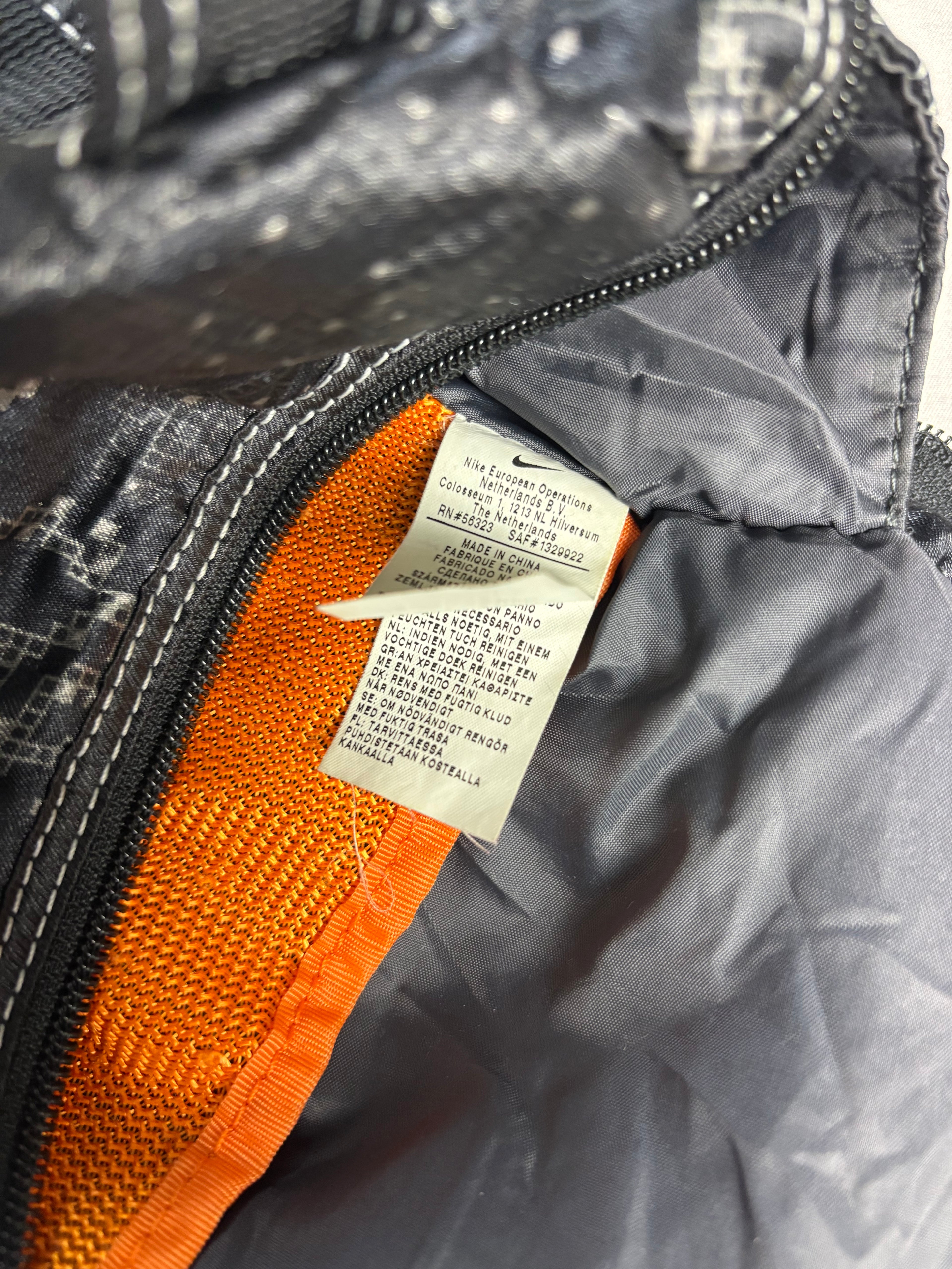Vintage Nike Y2K Mini Duffel Bag – Black Pixel Pattern Shoulder Bag