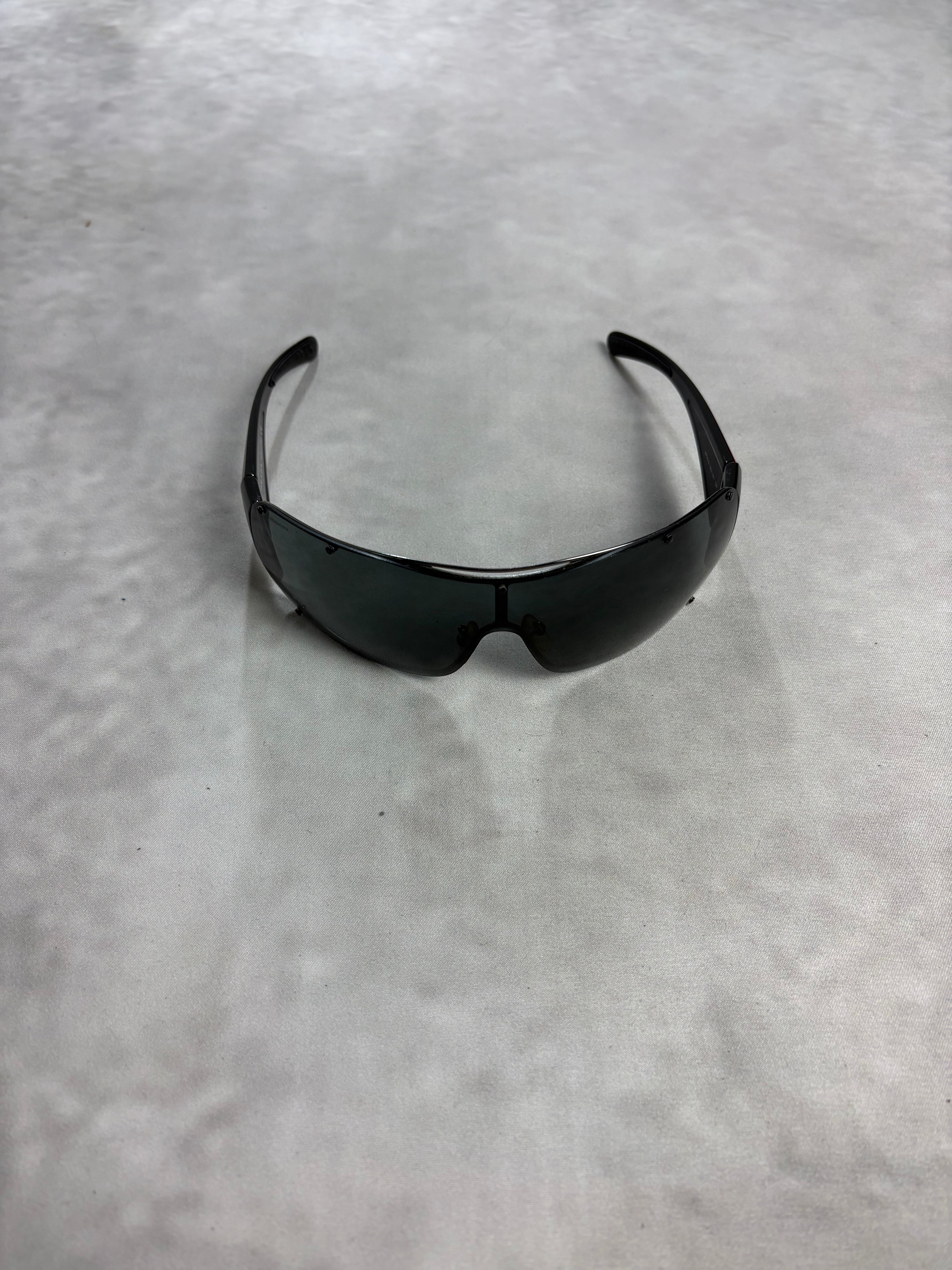 Vintage Prada Linea Rossa Shield Sunglasses – Y2K Sport Visor Shades