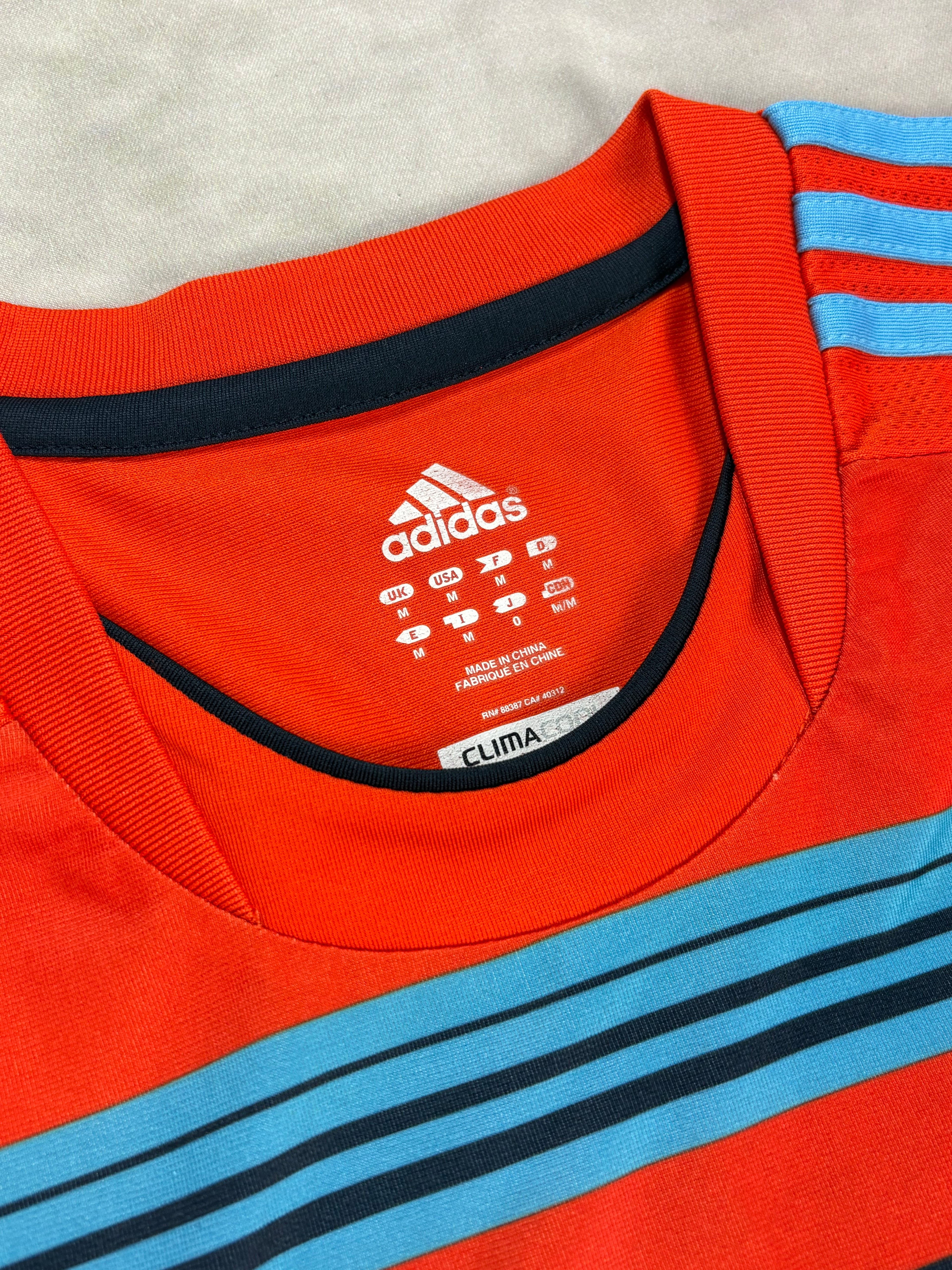 Olympique Marseille Away Football Shirt 2011/12 Orange Blue – Vintage Adidas BetClic Jersey