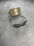 Vintage Giorgio Armani Shield Sunglasses – Y2K Silver Visor Shades