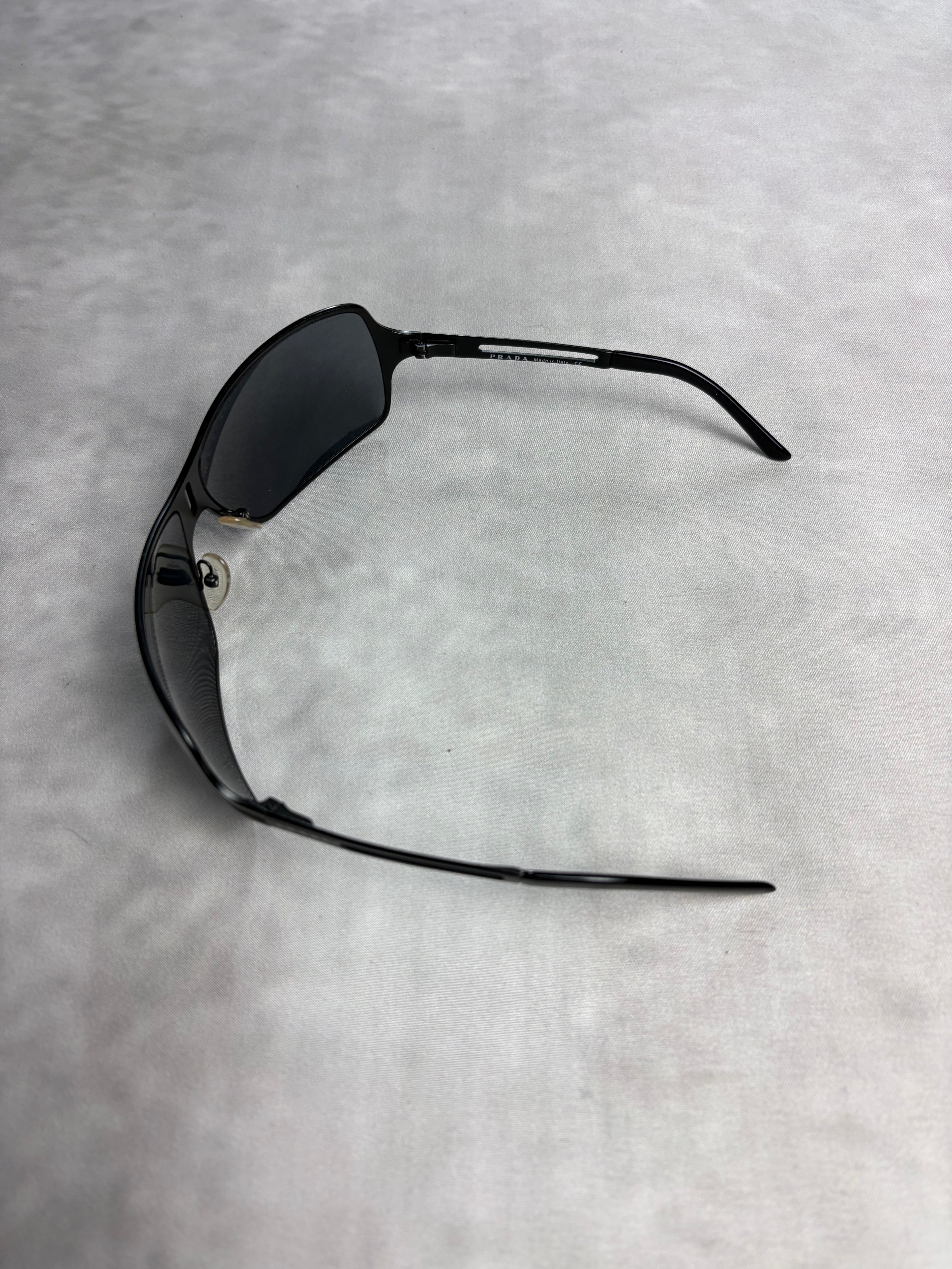 Vintage Prada Sport - Shield Sunglasses Black Y2K