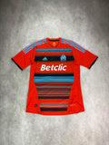 Olympique Marseille Away Football Shirt 2011/12 Orange Blue – Vintage Adidas BetClic Jersey