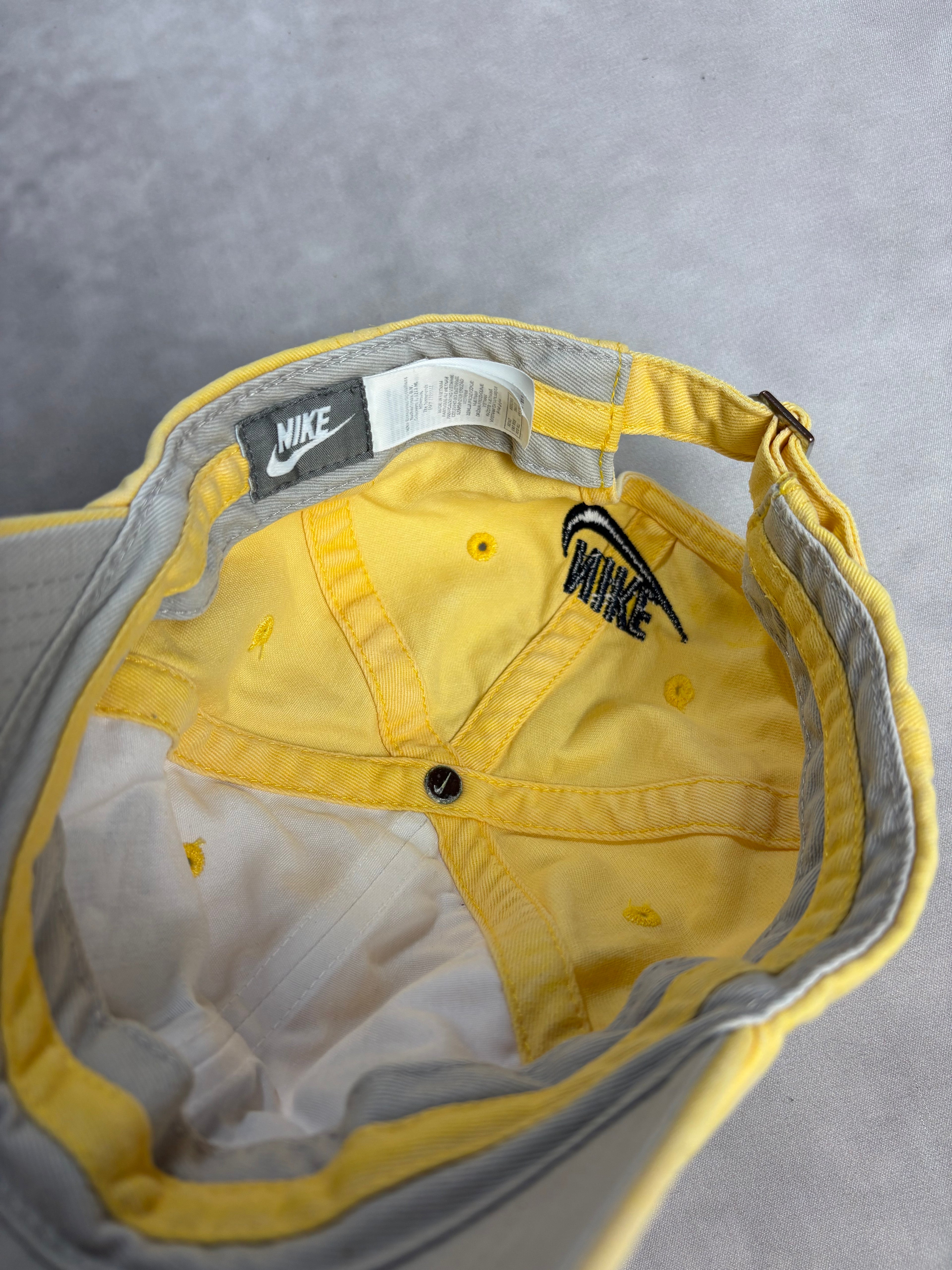 Vintage Nike Script Cap Yellow – Y2K Streetwear Hat