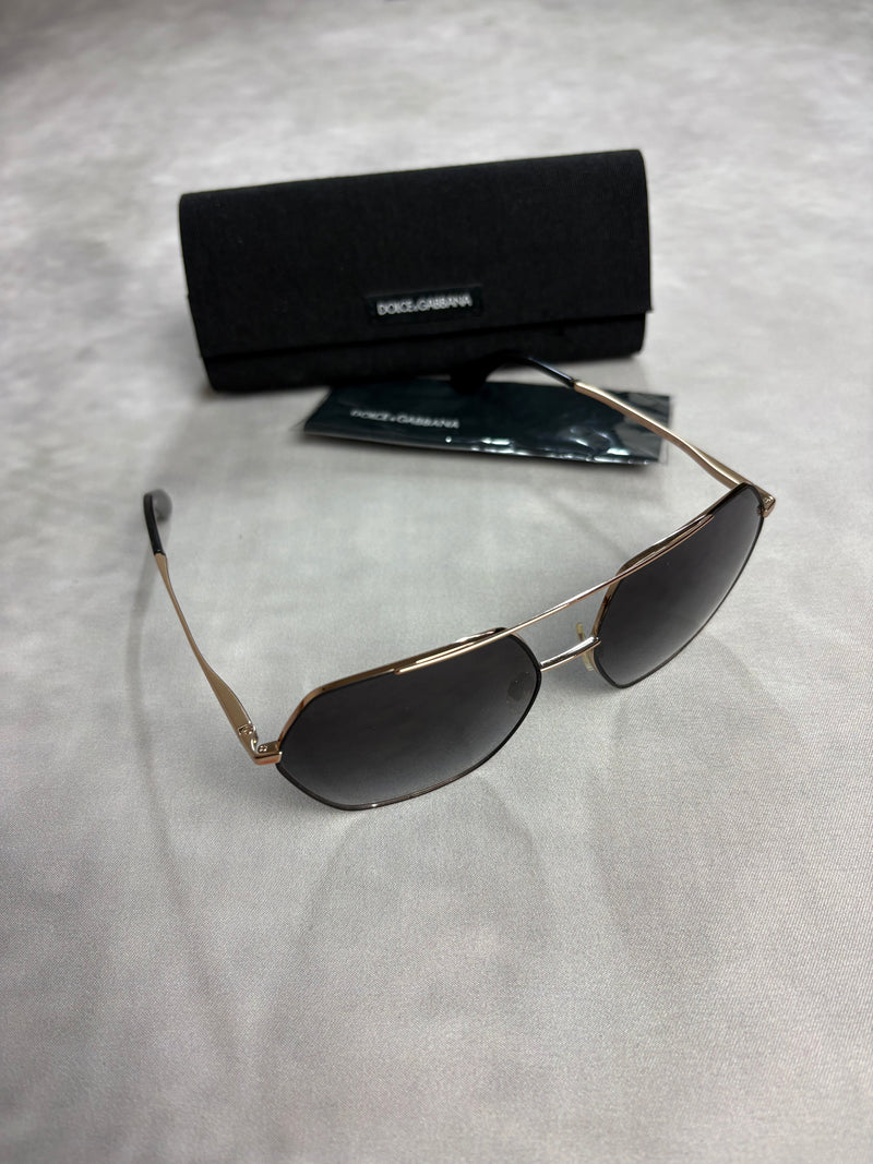Dolce & Gabbana Aviator Sunglasses Gold Black – Vintage Designer Eyewear