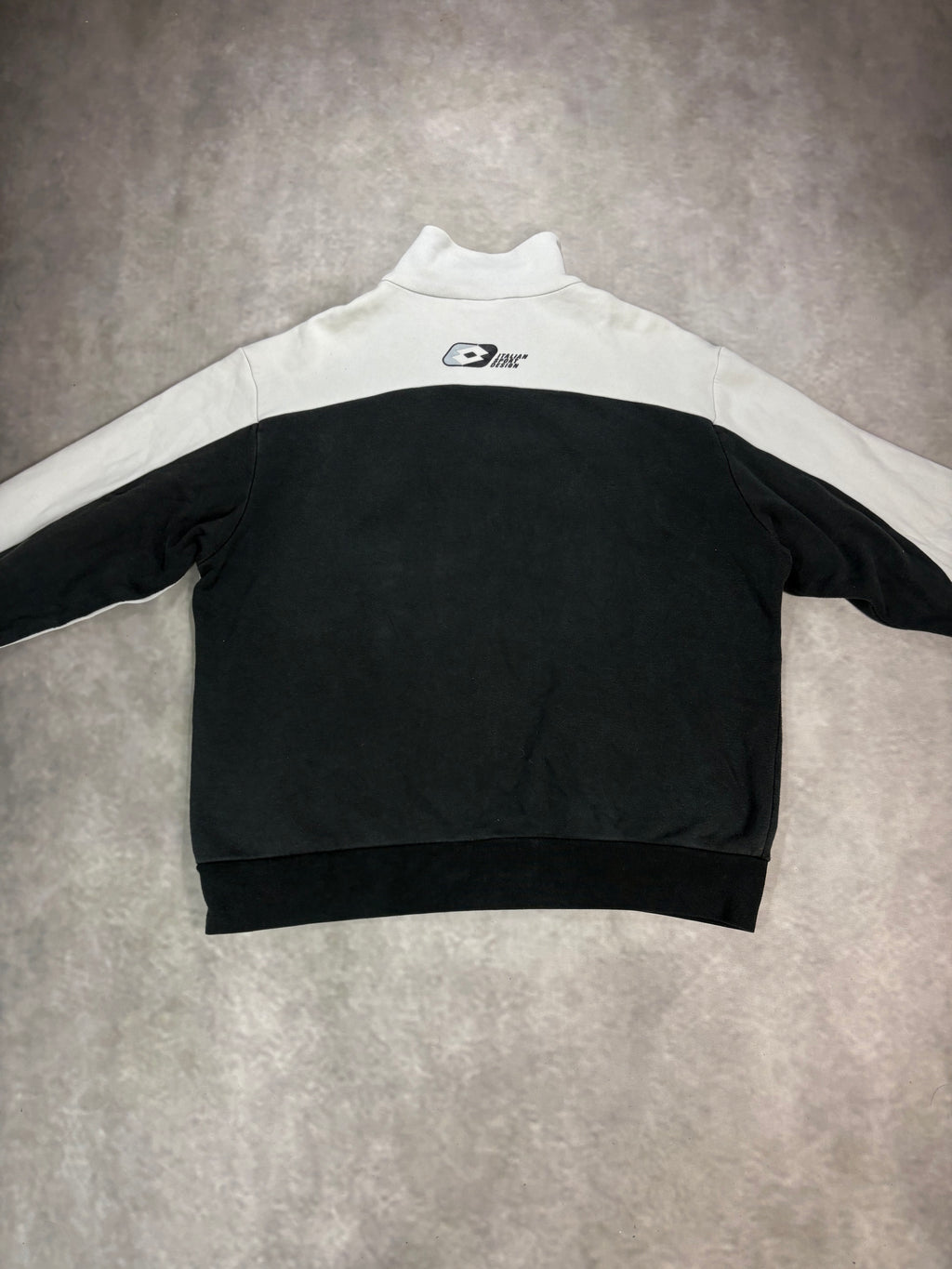 Lotto Track Zip Jacket Black White – Vintage Y2K Sportswear (XL)