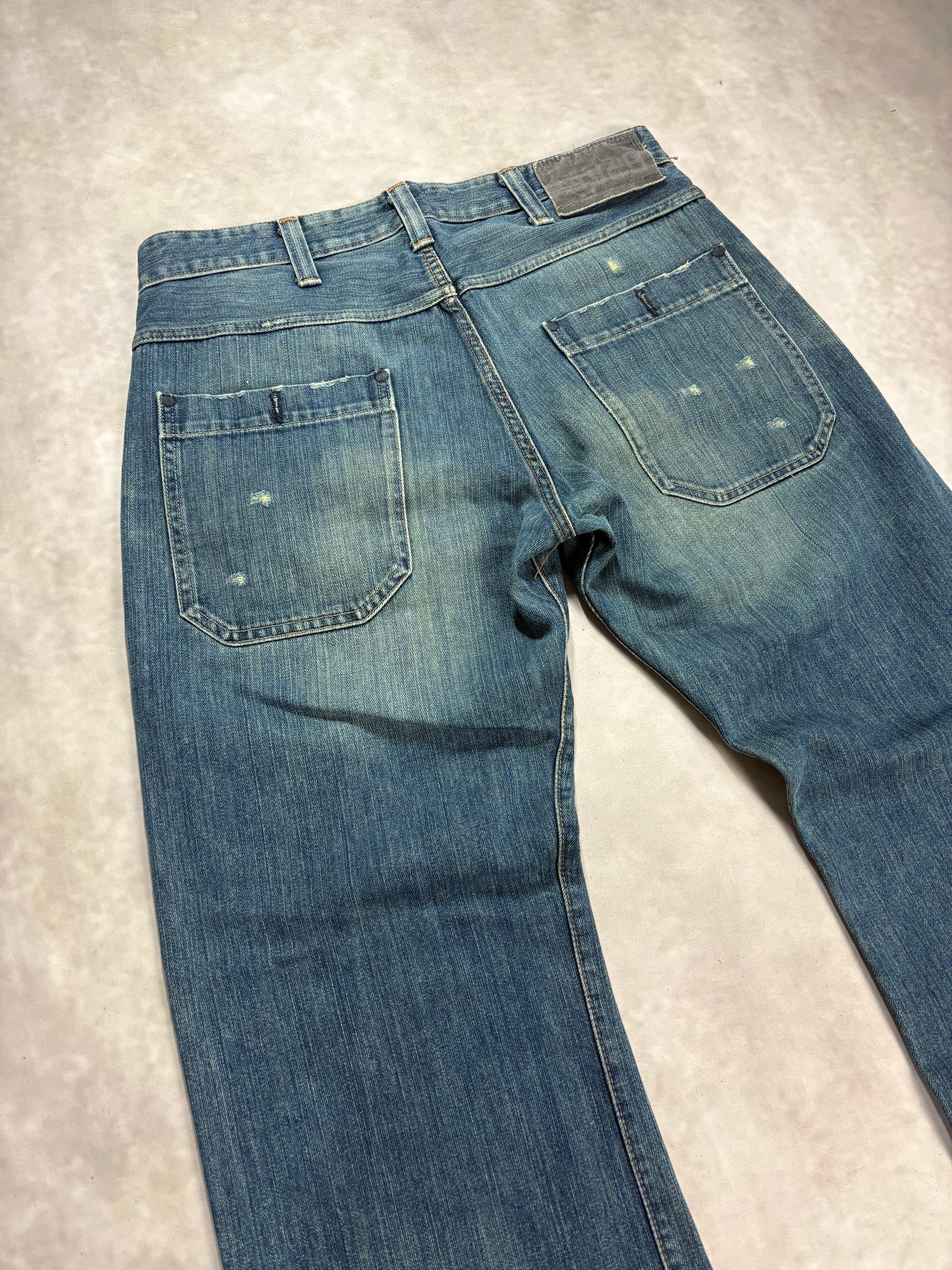 Baggy G-Star RAW Distressed Jeans – Vintage Denim Pants (W32)