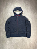 Superdry Mountain Fleece Zip Hoodie Navy Red (M)