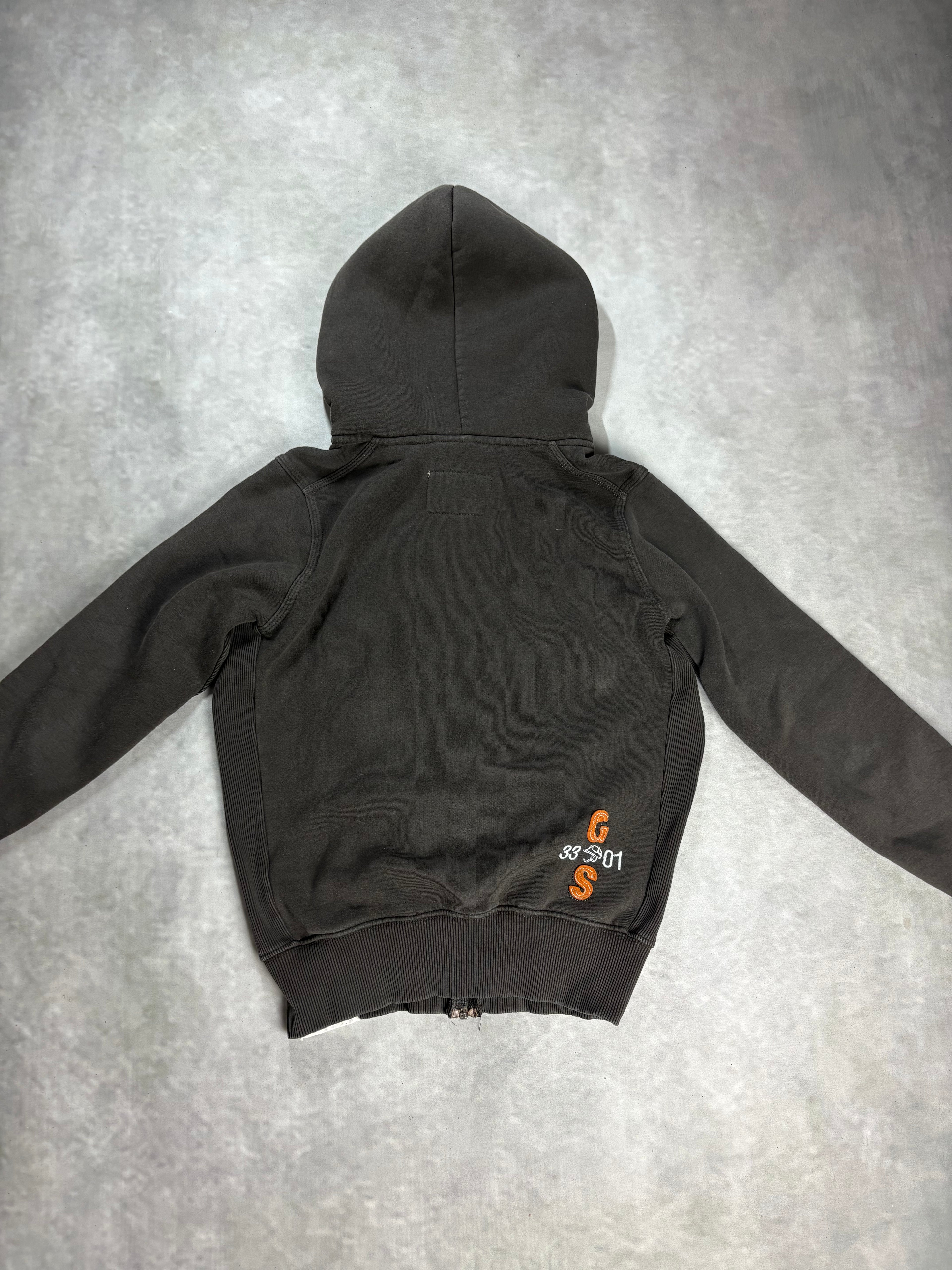 G-Star Raw Sherpa Zip Hoodie Brown – Vintage Y2K Fleece Jacket (M)