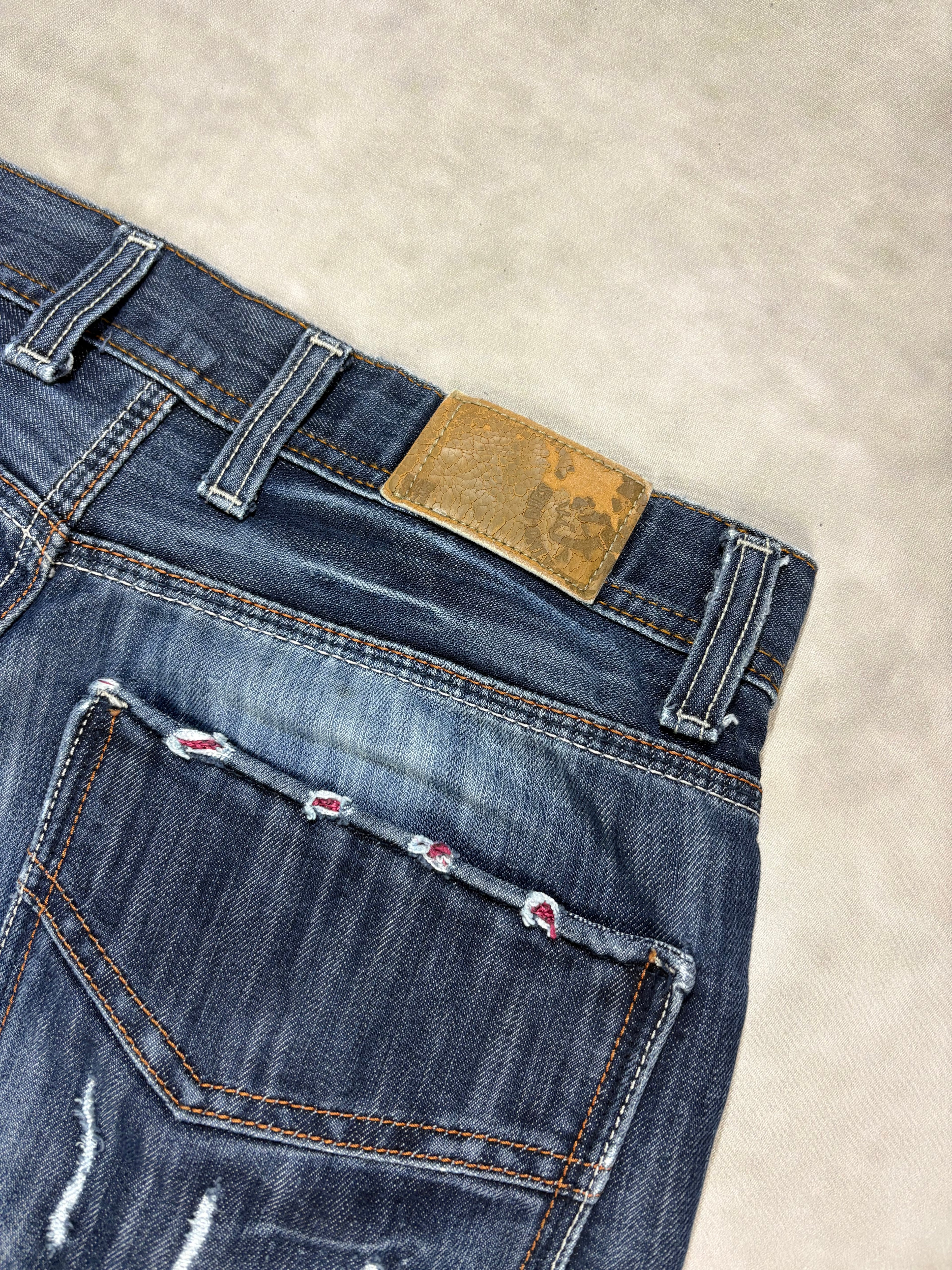 Distressed Diesel Straight Fit Jeans