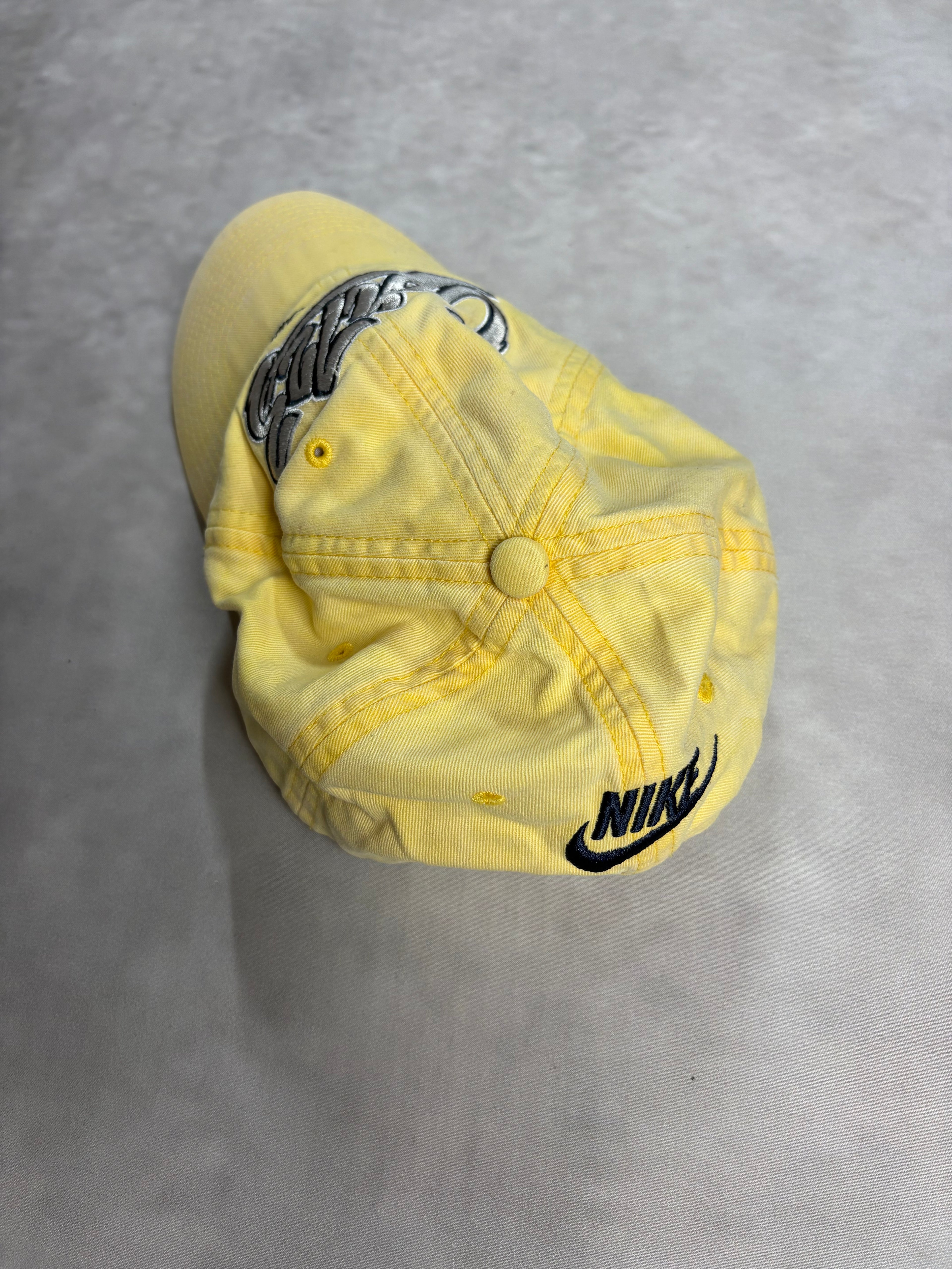 Vintage Nike Script Cap Yellow – Y2K Streetwear Hat