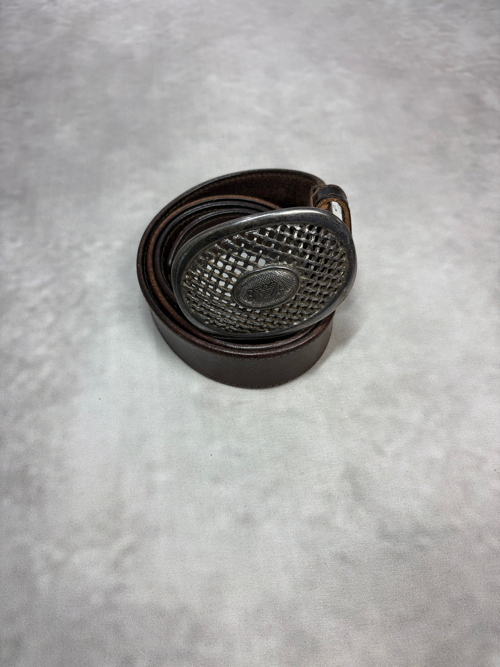 Vintage Emporio Armani Leather Belt Brown – Y2K Designer Accessory