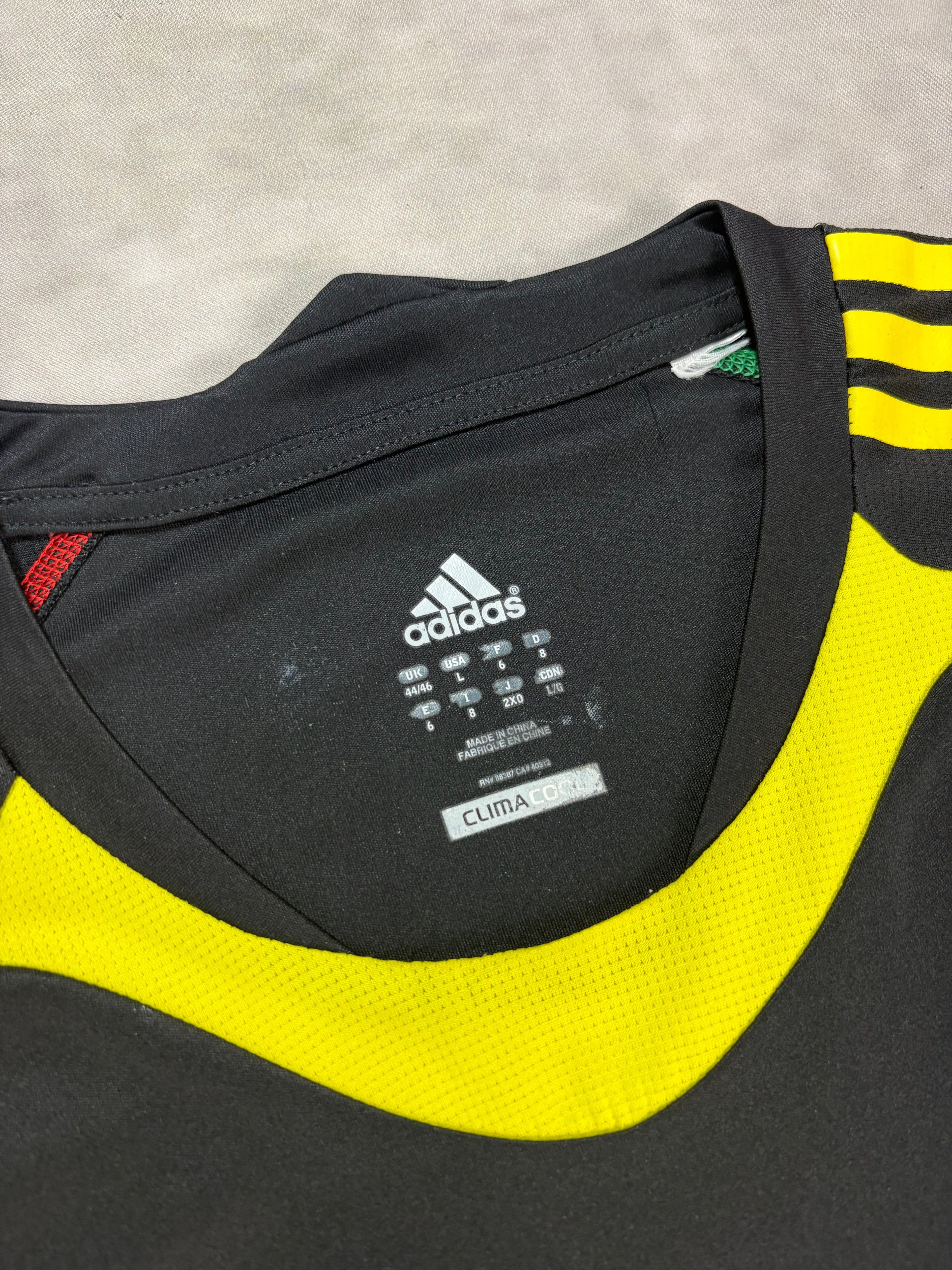 Vintage Adidas Olympique Marseille Training Jersey - Black Yellow (L)